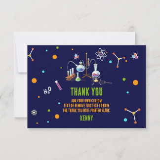 Science Themed thank you card
