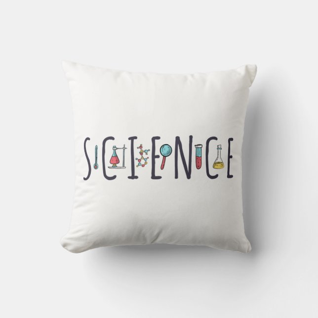 Science Throw Pillow (Front)
