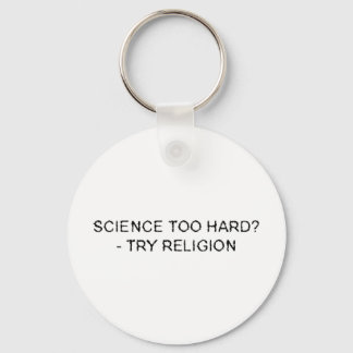 science too hard keychain