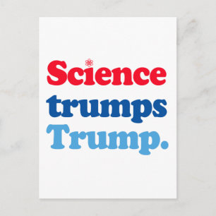 Science trumps Trump Postcard
