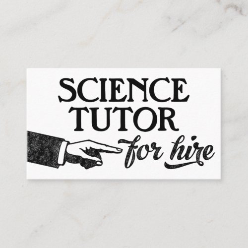 Science Tutor Business Cards _ Cool Vintage