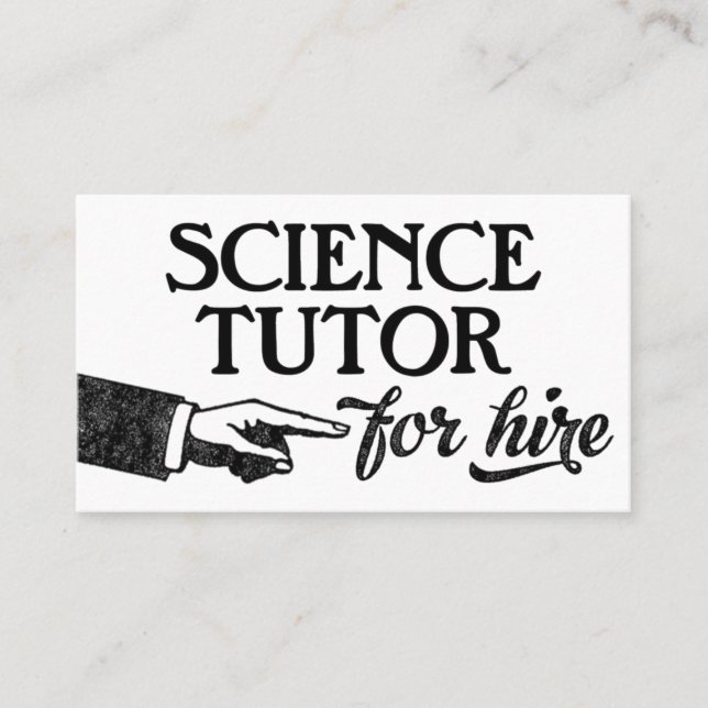 Science Tutor Business Cards - Cool Vintage (Front)