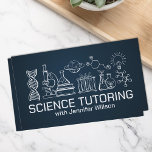 Science Tutoring - Teacher Business Card<br><div class="desc">Inspire curious minds with this beautifully designed Science Tutoring business card, perfect for educators, private tutors, and academic support professionals. Featuring a composition of classic science elements—like a microscope, DNA strand, beakers, molecule, and more—this design adds a creative, personal touch to your professional image. This card combines visual charm with...</div>