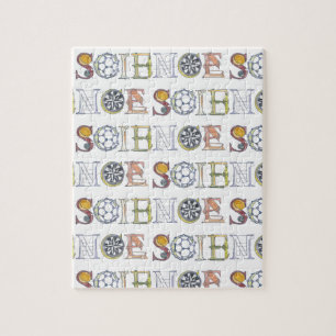 Science typography pattern jigsaw puzzle