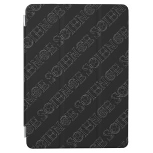 Science typography pattern white on black iPad air iPad Air Cover