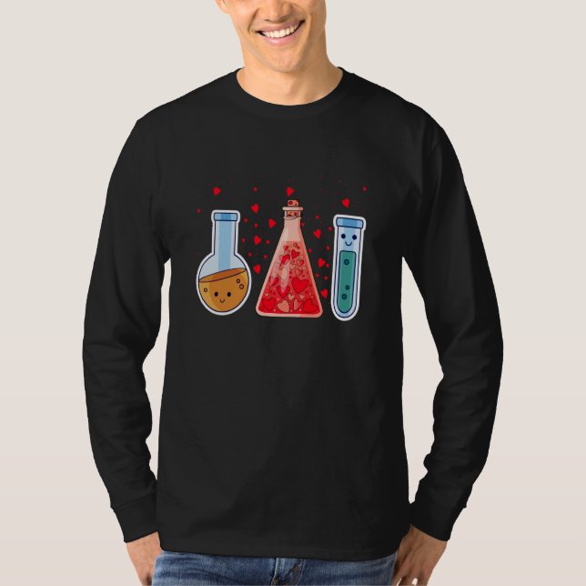 Science Valentines Day Cute Chemistry Nerd Chemist T-Shirt (Front)