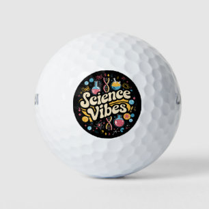 Science Vibes Groovy First Day of Back To School Golf Balls