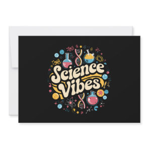 Science Vibes Groovy First Day of Back To School  Invitation