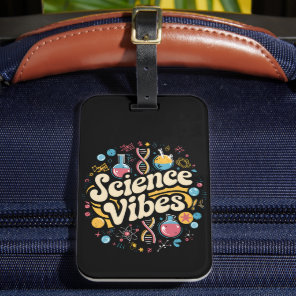 Science Vibes Groovy First Day of Back To School  Luggage Tag
