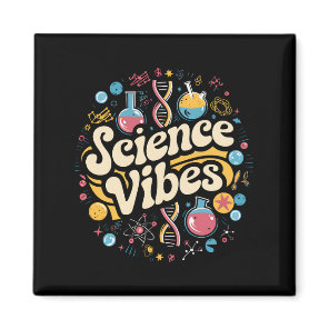 Science Vibes Groovy First Day of Back To School  Magnet