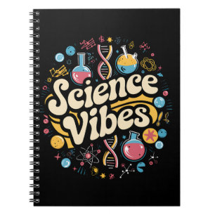 Science Vibes Groovy First Day of Back To School Notebook