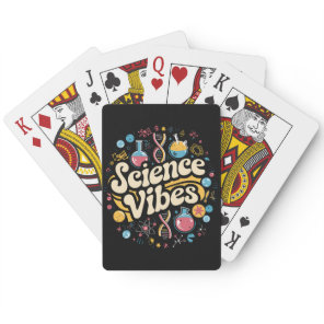 Science Vibes Groovy First Day of Back To School  Poker Cards