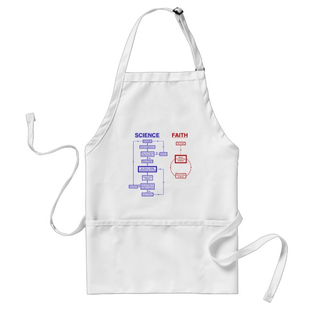 Science vs Faith Adult Apron (Front)