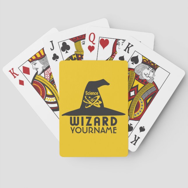 Science Wizard custom color playing cards (Back)