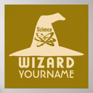 Science Wizard custom color poster