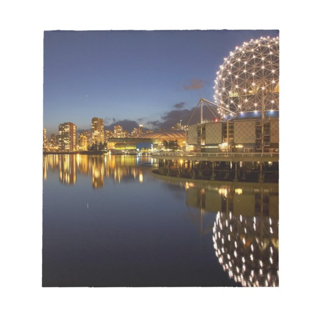 Science World and CBD reflected in False Creek, Notepad (Front)