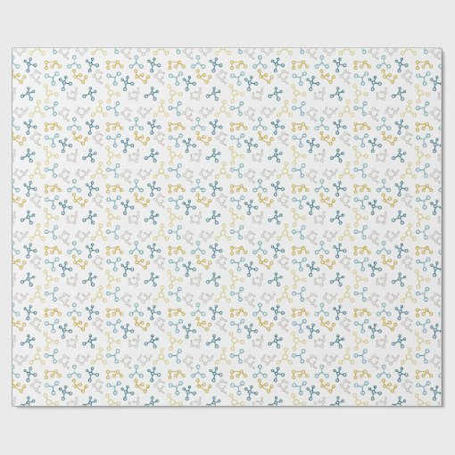 Science wrapping paper with molecules Zazzle