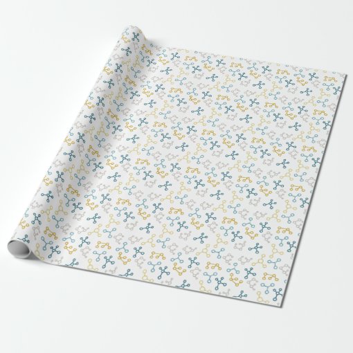 Science wrapping paper with molecules Zazzle