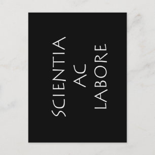 Scientia ac labore postcard