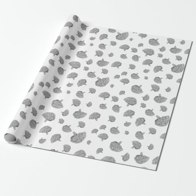 Scientific Brain Wrapping Paper (Unrolled)