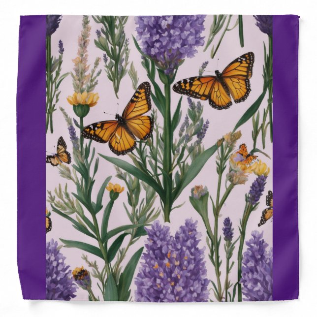 Scientific Butterfly Bandanas for Fashionable Pups (Front)