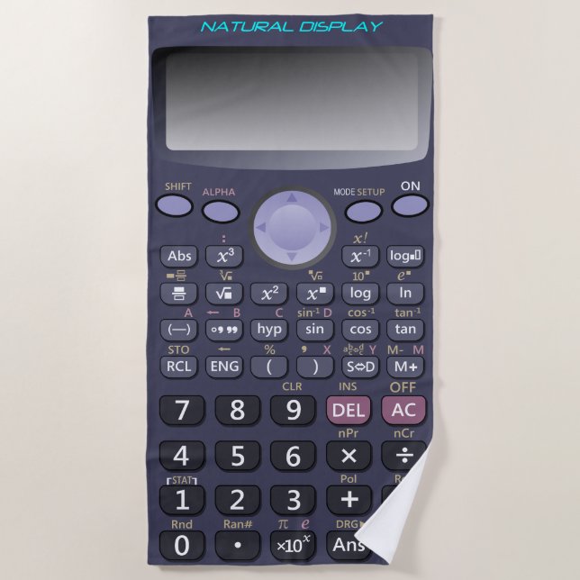 Scientific calculator beach towel (Front)