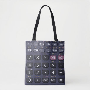 Scientific calculator tote bag