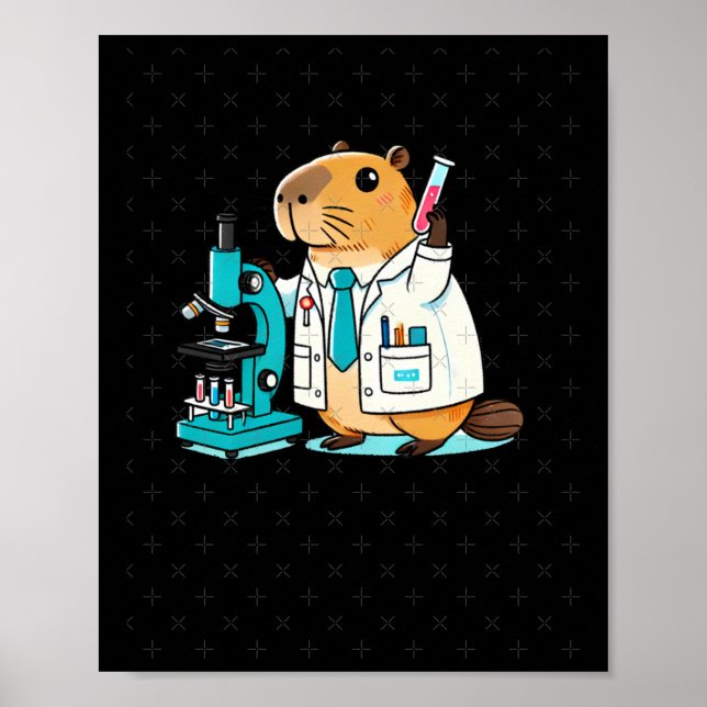 Scientific Capybara Experiments In The Laboratory  Poster (Front)