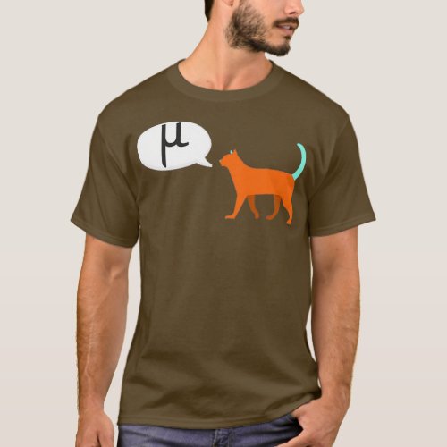 Scientific Cat Goes Mu Electric Orange Cat  T_Shirt