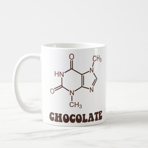 Scientific Chocolate Element Theobromine Molecule  Coffee Mug