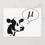 Scientific Cow Goes Mu Postcard<br><div class="desc">Or greek.  He goes Mμμμμμμμμ!</div>