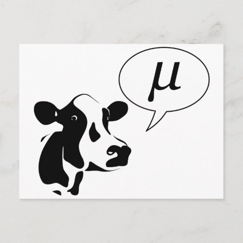 Scientific Cow Goes Mu Postcard