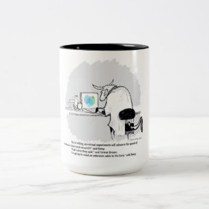 Scientific Cow Saves Humankind Two-Tone Coffee Mug