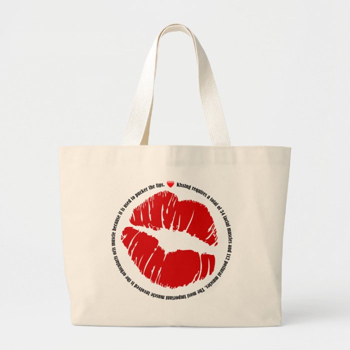 Scientific Definition of Kissing Graphic Lips Art Canvas Bag