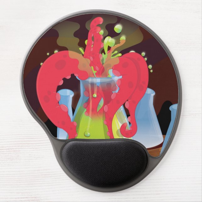 Scientific experiment flask Monster Gel Mouse Pad (Front)