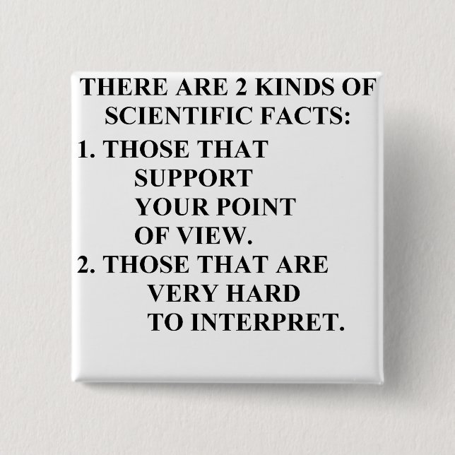 scientific facts pinback button (Front)