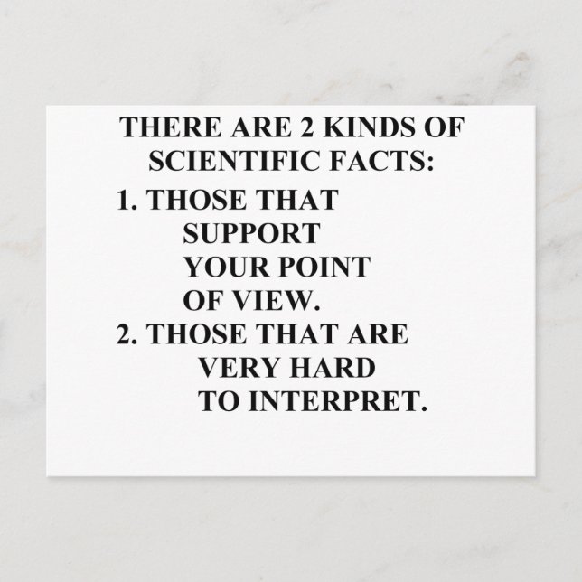 scientific facts postcard (Front)