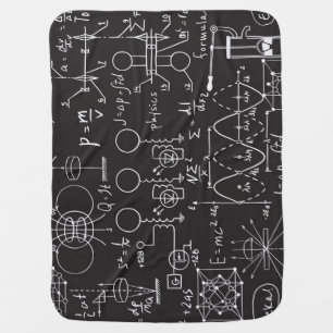 Scientific Formulas: Chalkboard Calculations Patte Baby Blanket