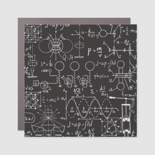 Scientific Formulas: Chalkboard Calculations Patte Car Magnet