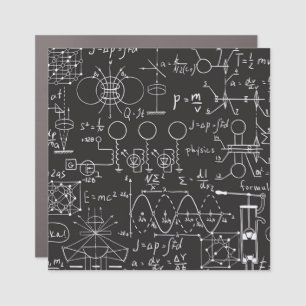 Scientific Formulas: Chalkboard Calculations Patte Car Magnet