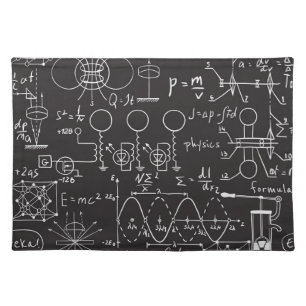 Scientific Formulas: Chalkboard Calculations Patte Cloth Placemat