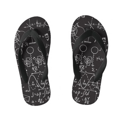 Scientific Formulas Chalkboard Calculations Patte Kids Flip Flops