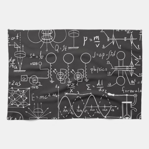 Scientific Formulas Chalkboard Calculations Patte Kitchen Towel