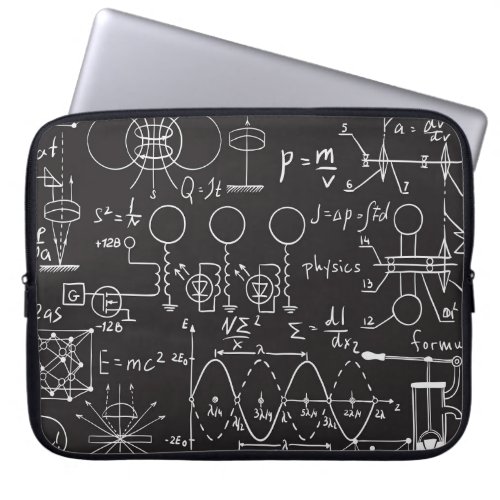 Scientific Formulas Chalkboard Calculations Patte Laptop Sleeve