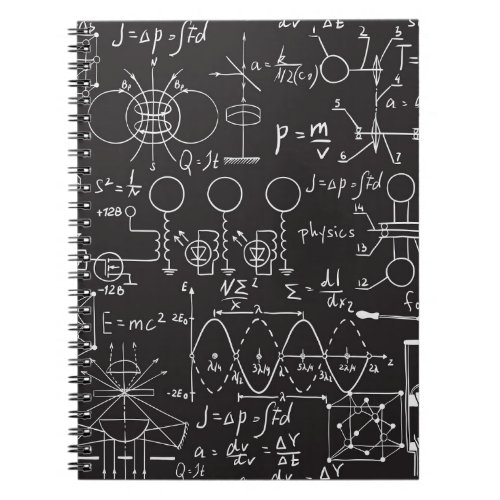 Scientific Formulas Chalkboard Calculations Patte Notebook