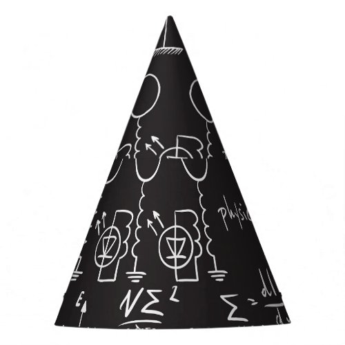 Scientific Formulas Chalkboard Calculations Patte Party Hat