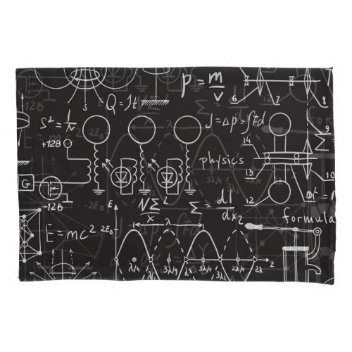 Scientific Formulas Chalkboard Calculations Patte Pillow Case
