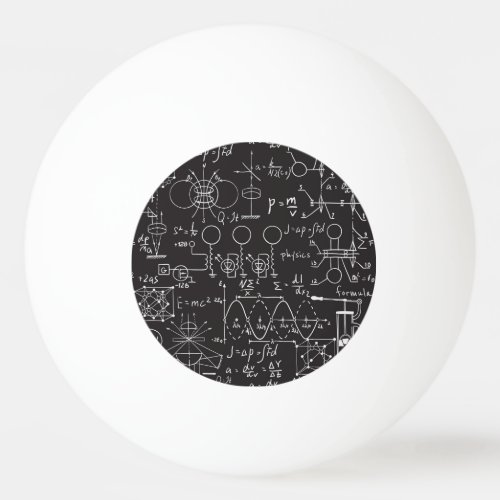 Scientific Formulas Chalkboard Calculations Patte Ping Pong Ball
