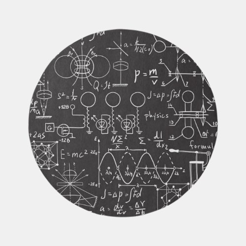 Scientific Formulas Chalkboard Calculations Patte Rug