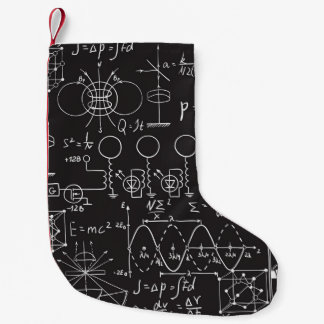 Scientific Formulas: Chalkboard Calculations Patte Small Christmas Stocking